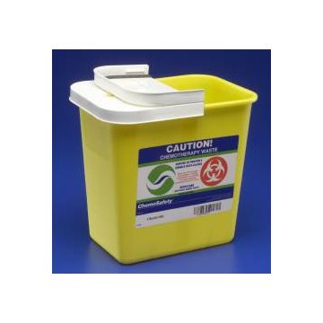 ChemoMax Chemotherapy Sharps Container 1-Piece Yellow Base by Covidien