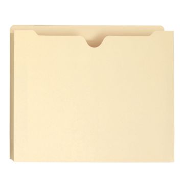 100% Recycled File Jackets, 2 Inch Expansion, Reinforced Straight-Cut Tab - Manila / Letter / 50