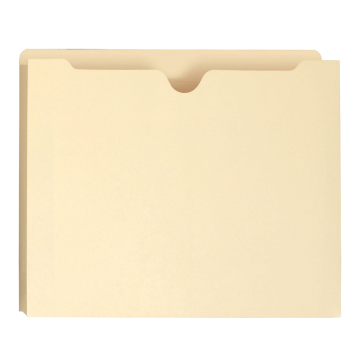 100% Recycled File Jackets, 2 Inch Expansion, Reinforced Straight-Cut Tab - Manila / Letter / 50