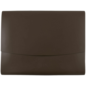 10 x 13 Leather Portfolios with Snap - Dark Brown