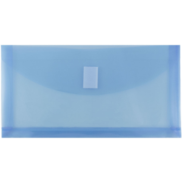 #10 Business with 1" Expansion Plastic Envelopes (5 1/4 x 10) with Hook and Loop Closure - Blue
