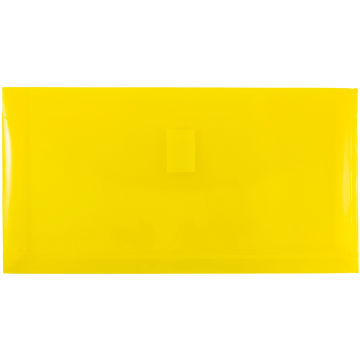 #10 Business with 1" Expansion Plastic Envelopes (5 1/4 x 10) with Hook and Loop Closure - Yellow