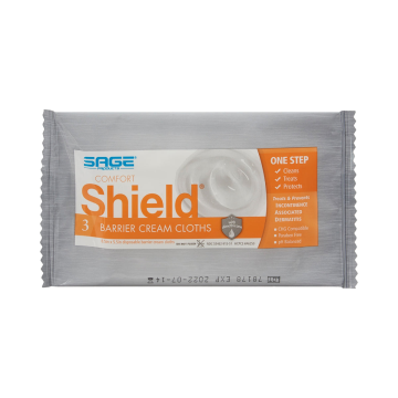 Comfort Shield Barrier Cream Cloths by Sage Product - Package of 3