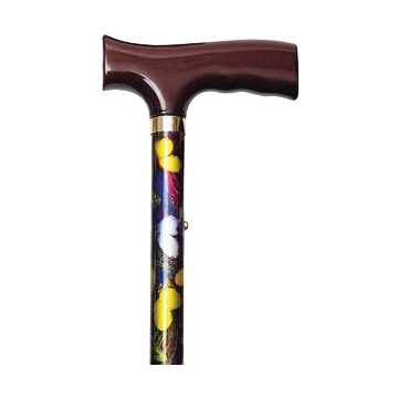 Folding Travel Cane with Fritz Handle by Alex Orthopedic - Butterfly