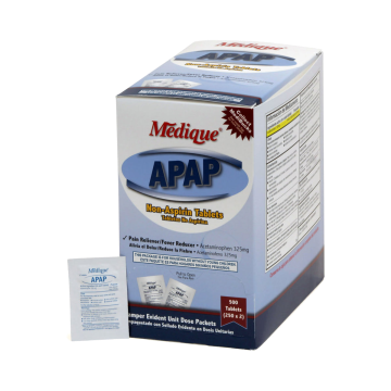 Pain Relief Medique® 325 mg Strength Acetaminophen Unit Dose Tablet 250 per Box