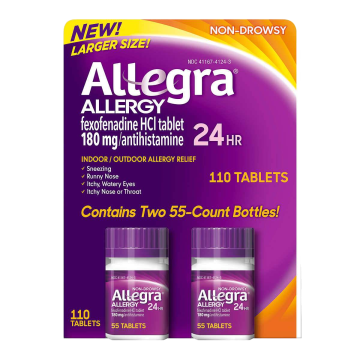 ALLEGRA Allergy Relief - Fexofenadine 180mg, 55 Tablets (Pack of 2)