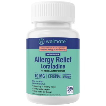 WELMATE Allergy Relief - Loratadine 10mg, 365 Tablets (Generic Claritin)