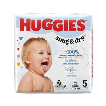Huggies Snug & Dry Diapers, Jumbo Pack, Size 5, 25 ct
