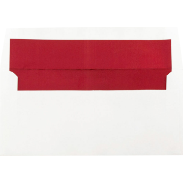 3 7/8 x 8 1/8 Invitation Envelopes - White with Red Foil Lining 24lb
