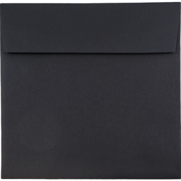 9 x 9 Square Envelopes with Peel & Seal - Black Linen 32lb