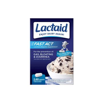 LACTAID Fast Act Lactase Enzyme Supplement - 120 Caplets
