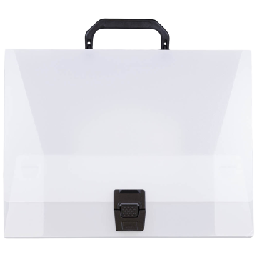 12 3/4 x 9 1/2 x 3 Plastic Carry Cases with Buckle - Clear
