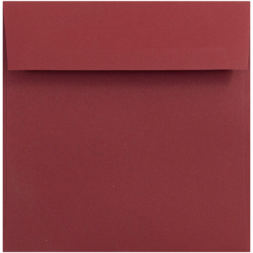 6 x 6 Square Envelopes - Garnet Dark Red 32lb