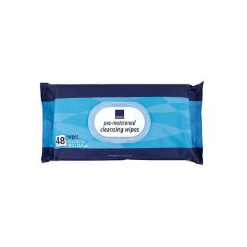 Soft-Care Wet Skin Cleansing Wipes Unscented 20cm x 27cm by Abena - Package of 80