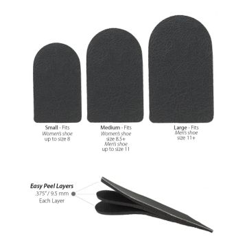 Adjustable Heel Lift by Core Products - Large fits men€™s size 11 plus