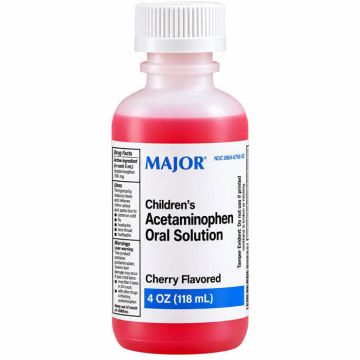 Acetaminophen Childrens Oral Solution, Cherry Flavor, 160 mg, 118mL
