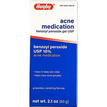 Acne Medication Benzoyl Peroxide 10% Gel by Rugby