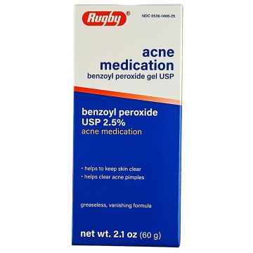 Acne Medication Benzoyl Peroxide 2.5% Gel by Rugby