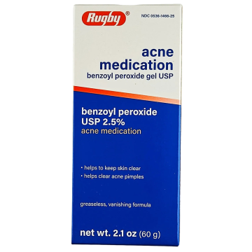 Acne Medication Benzoyl Peroxide 2.5% Gel by Rugby