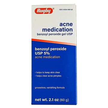 Acne Medication Benzoyl Peroxide 5% Gel by Rugby