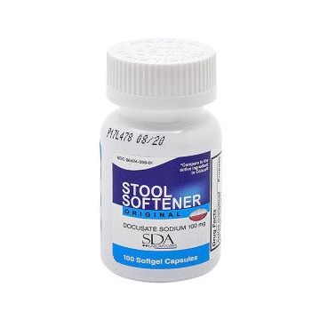 SDA LABS Laxatives - Docusate Sodium 100mg, 100 Softgels (Generic Colace) (Pack of 2)