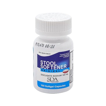 SDA LABS Laxatives - Docusate Sodium 100mg, 100 Softgels (Generic Colace) (Pack of 2)