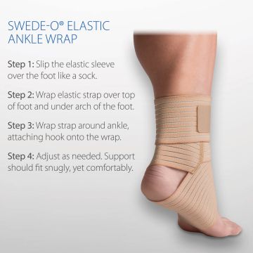 Swede-O Elastic Ankle Wrap - Small/Medium - 17 x 7 in