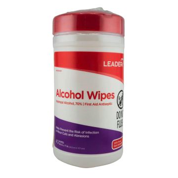 Alcohol Wipes 40 count by Leader