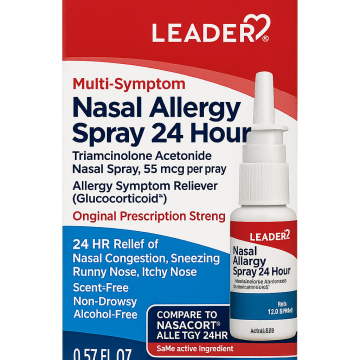 Allergy Nasal Spray Multi-Symptom Relief Triamcinolone Acetonide 55 mcg (glucocorticoid)