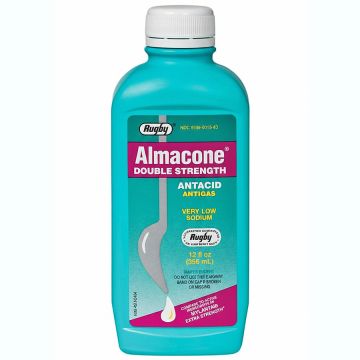 Antacid Liquid Almacone Double Strength Antacid & Antigas Relief, Very Low Sodium 12 oz