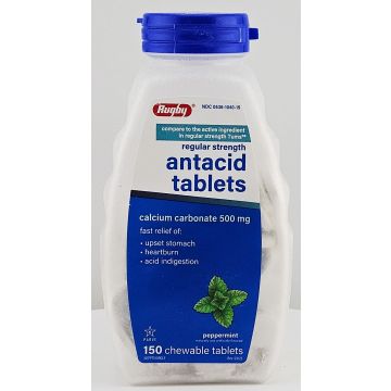 Antacid Tablets 150 Chewable Tablets by Rugby (1 or 3 Pack) - 1 Pack