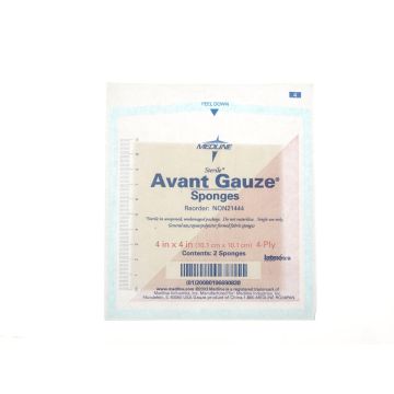 Woven Sterile Gauze Sponge 4" x 4", White - Box of 25