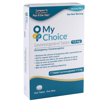 MY CHOICE Sexual Health - Levonorgestrel 1.5mg, 1 Tablet (Generic Plan B)
