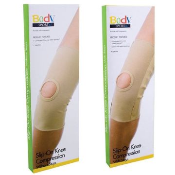 Slip-On Knee Compression Sleeve by Body Sport - Small, Without Stays