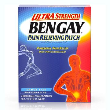 Bengay Ultra Strength Pain Relieving Patches Large Size 4-Pack