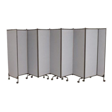 Best-Rite Great Divide 6' Wall System - Medium Gray Fabric Starter Set