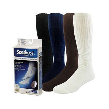 SensiFoot Diabetic Knee-High Mild Compression Socks by BSN Jobst - Pair - Small / White