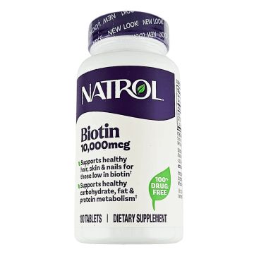 Biotin 10,000 mcg 100 Tablets by Natrol