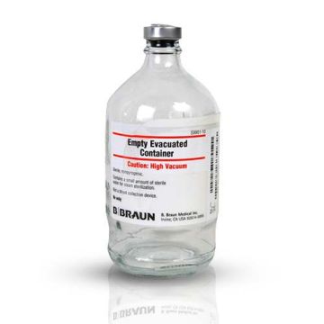 Evacuated Container - Case of 6 - B. Braun IV Evacuated Container, Glass, 1000 mL