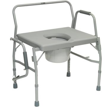 Bariatric Drop-Arm Heavy Duty Commode 24 inch