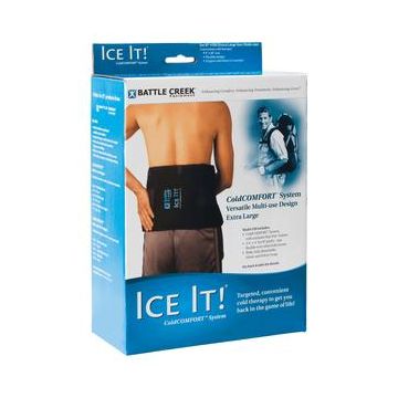 Ice It! ColdComfort Ice Pack Wrap with 3 Cold Packs 9" x 20" by Battlecreek Equipment