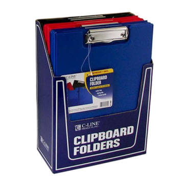 C-Line Assorted 8 1/2" x 11" Clipboard Folder 12pk - CLI-30600