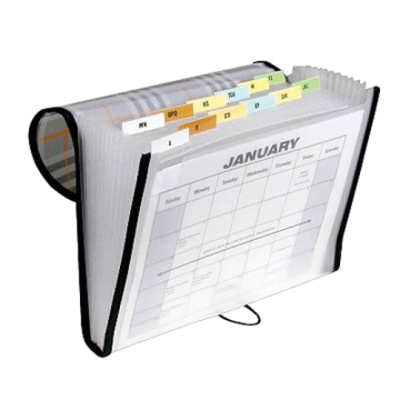 C-Line Plaid 13-Pocket Letter Size Expanding File - CLI-58312 - Clearance Sale