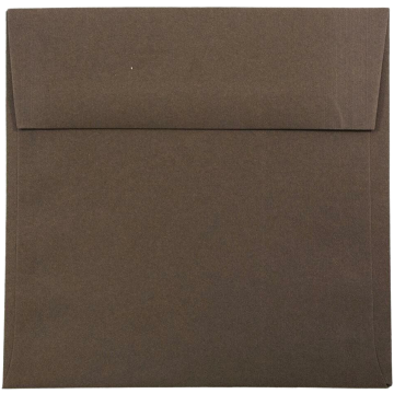 6 1/2 x 6 1/2 Square Envelopes - Chocolate Brown 32lb