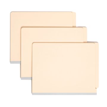End Tab Manila Classification Folders, Straight-Cut Tab, 2 inch Expansion, 1 Divider
