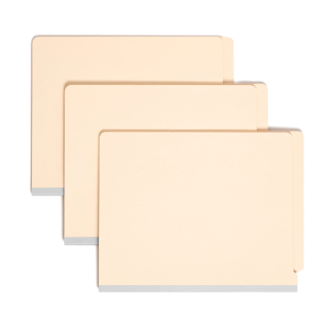 End Tab Manila Classification Folders, Straight-Cut Tab, 2 inch Expansion, 1 Divider