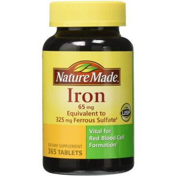 NATURE MADE Supplements & Health - Iron 65mg, 365 Tablets