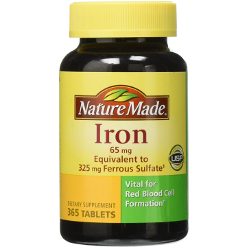 NATURE MADE Supplements & Health - Iron 65mg, 365 Tablets