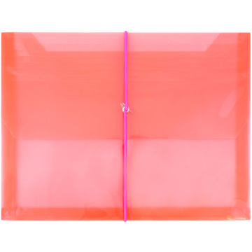 Letter (9 3/4 x 13) Booklet with 2 5/8" Expansion Plastic Envelopes with Elastic Plastic - Red