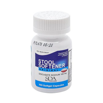 SDA LABS Laxatives - Docusate Sodium 100mg, 100 Softgels (Generic Colace)